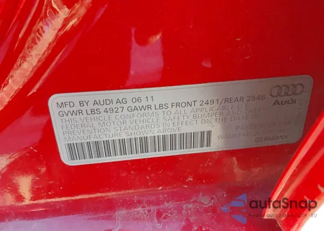 2012 Audi A4 2.0T Premium from USA, damaged, VIN WAUKFAFL0CN001667